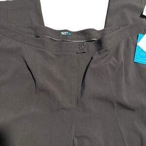 Maggie Barnes Right Fit Chocolate Brown Stretch Dress Pants, Plus Size 32W, NWT